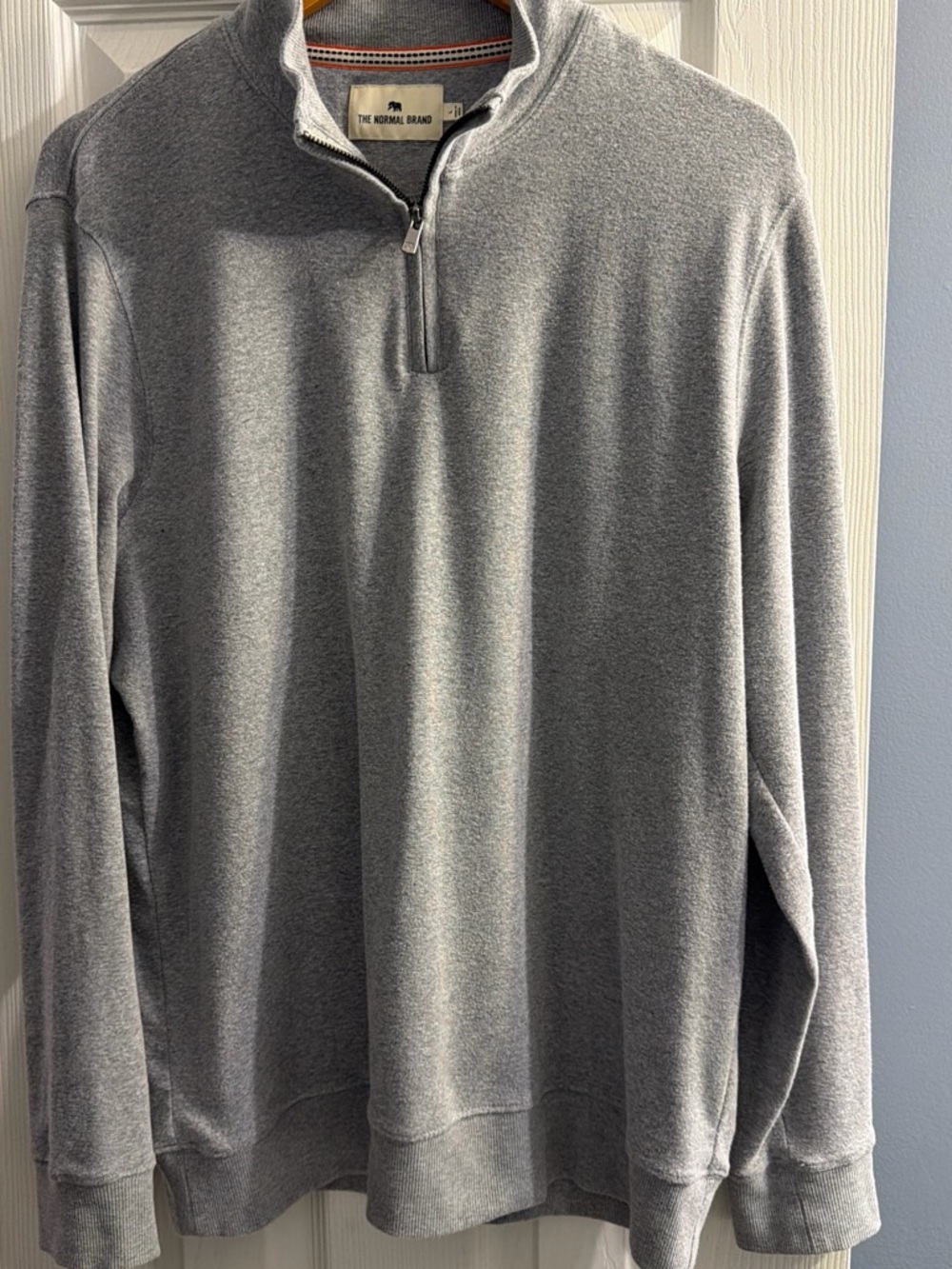 The Normal Brand Men’s Light Gray Quarter-Zip Pullover
